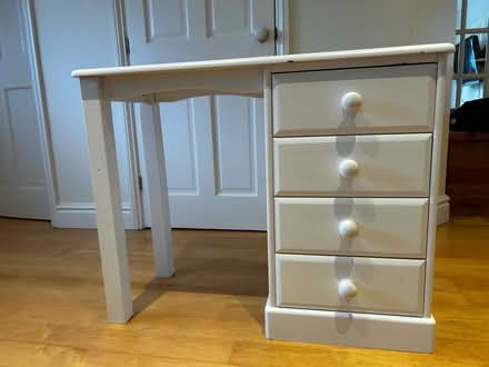 Photo of free 4 drawer white wooden desk (West Kirby) #1