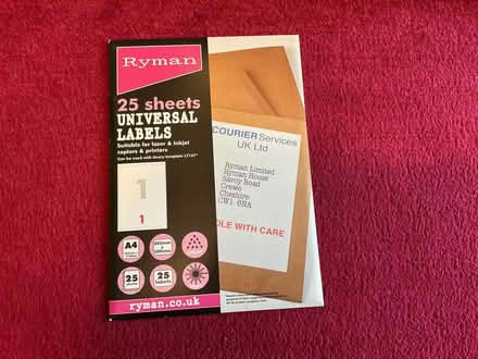 Photo of free A4 sized printer labels (Walkley S6) #1