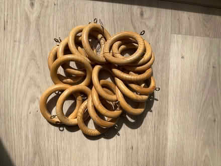 Photo of free Curtain rings, wooden (Jesmond Park East NE7) #1