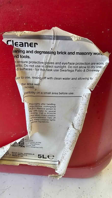 Photo of free Brick/tool cleaner (Wigmore, Gillingham) #1