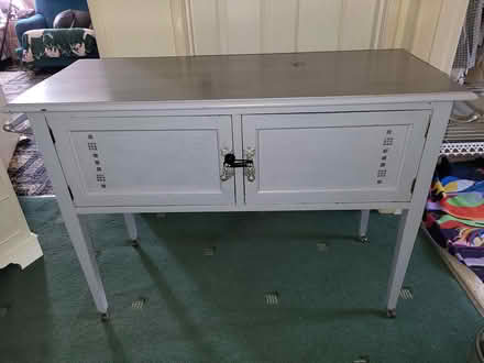 Photo of free Wooden wash stand with wheeled feet (Sheriff hutton YO60) #2