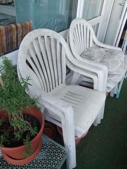 Photo of free Garden chairs - hard plastic (South Woodford E18) #1