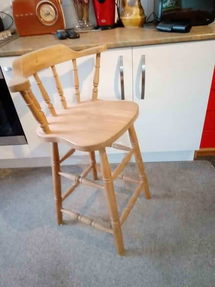 Photo of free Pine bar stool (Orton Goldhay) #2