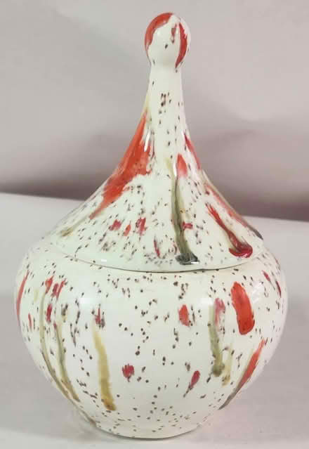 Photo of free MCM Splatterware trinket dish (Danforth and Greenwood) #1