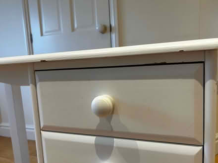 Photo of free 4 drawer white wooden desk (West Kirby) #4