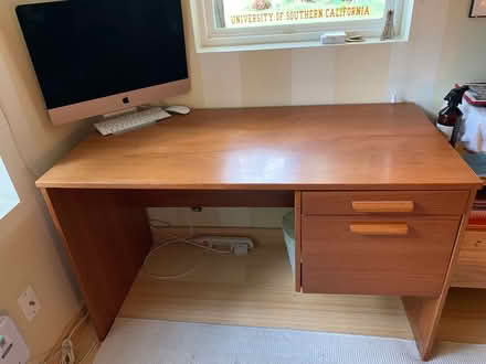 Photo of free Two drawer teak desk (Shoreline) #1