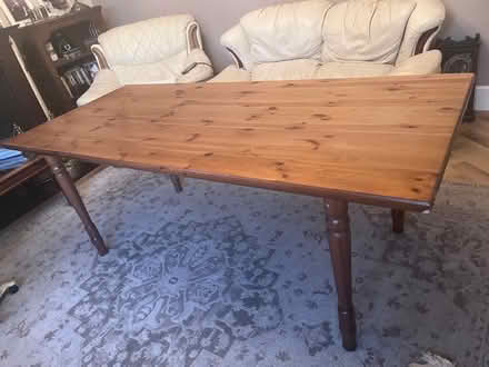 Photo of free Oak coloured dining table/desk (Sanderstead) #1