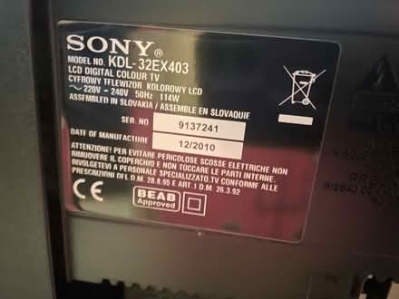 Photo of free Sony Bravia TV not smart (Holyport SL6) #2