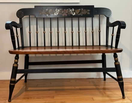 Photo of free Nichols & Stone stenciled bench (Groton, near Lawrence Academy) #1