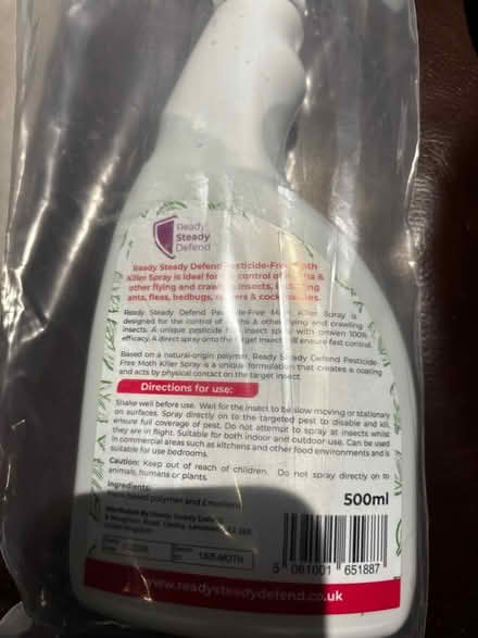 Photo of free Moth spray - pesticide (Millbank SW1P) #2