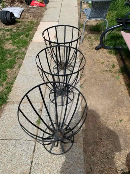 Photo of free 3 black planters (Worcester Park KT4) #3