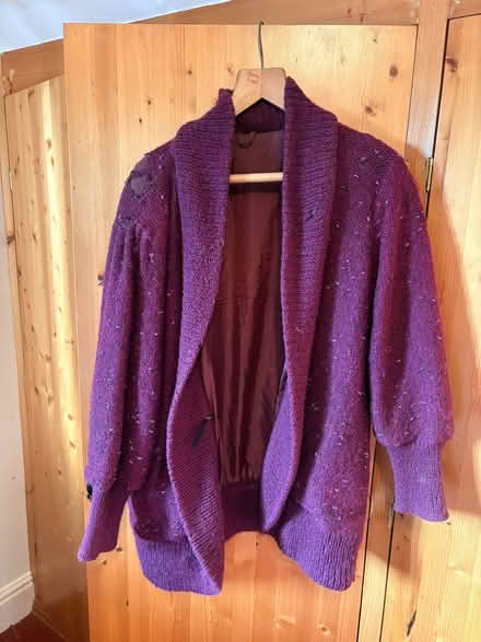 Photo of free Purple 80s cocoon cardigan jumper (Sutton Pools OX14) #3