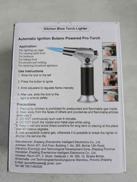 Photo of free Kitchen blowtorch (Tooting Bec , SW17 7LZ) #2