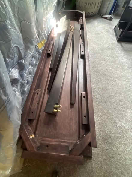 Photo of free Vintage brown oak console table. (Wimbledon SW19) #1