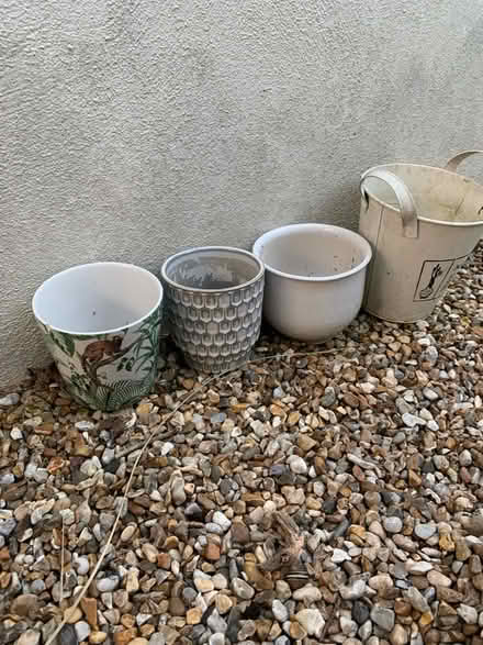 Photo of free Four plant pots - assorted (Burgess Hill RH15) #1