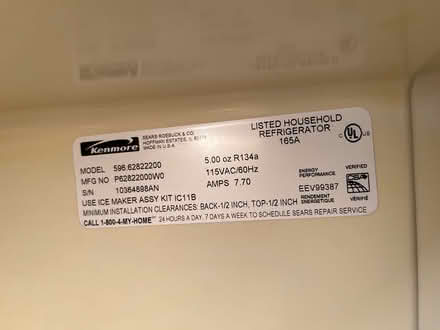 Photo of free Kenmore refrigerator (Saratoga Village) #3