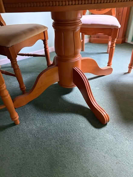 Photo of free Circular table and four chairs (Dyson perrins -wR14) #4