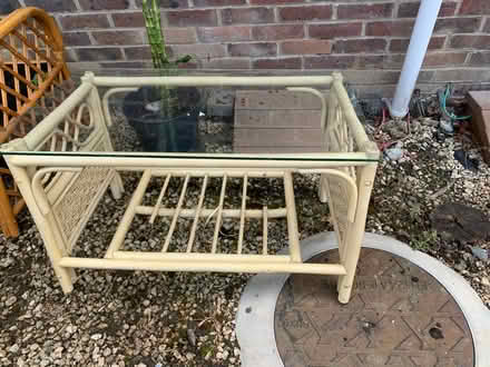 Photo of free Conservatory table + glass (Worcester Park KT4) #2