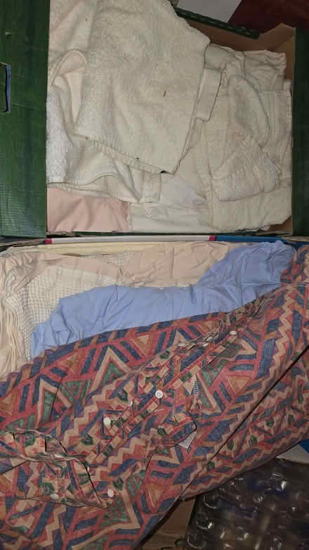 Photo of free Two boxes of bedding and towels (Brickhill MK41) #1