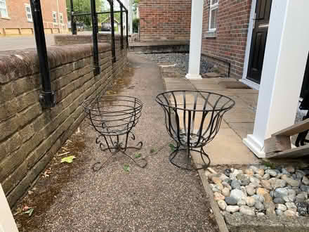 Photo of free 2 black planters (Worcester Park KT4) #2