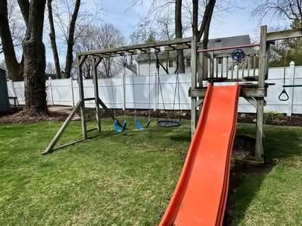 Photo of free Backyard swing set and slide (Batavia) #4