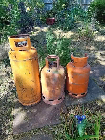 Photo of free Empty gas cylinders (Harrold. MK43) #1
