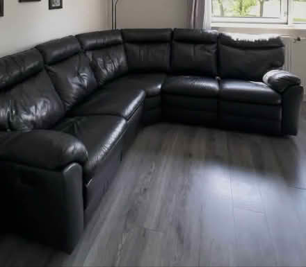 Photo of free Leather corner sofa (Baillieston) #1