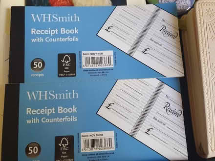 Photo of free 2 unused Receipt books (Houghton Green WA2) #1