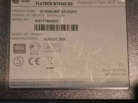 Photo of free PC screen 19 inch (Old Basing RG24) #4