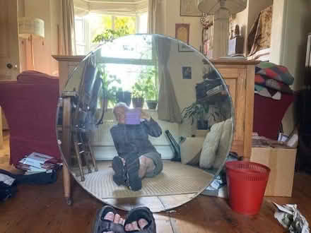 Photo of free Large old round mirror (Balsall Heath B13) #3