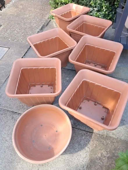 Photo of free 6 Square planters + 1 Bulb Planter (Kimberley NG16) #1