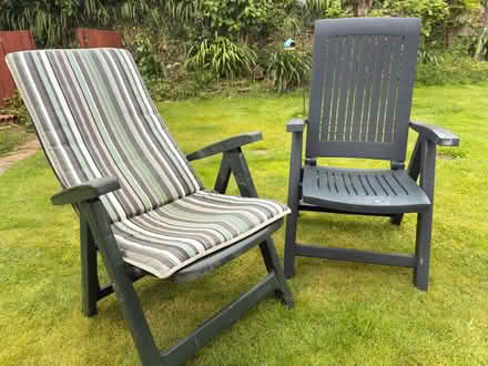 Photo of free 2 fold up recliner garden chairs (Newlyn TR18) #1
