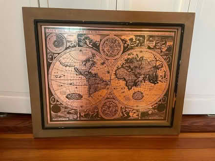 Photo of free old world map art (Brookline) #3