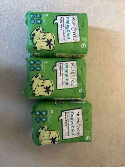 Photo of free 3x nappy pants size 6 (Hammersmith W6) #1