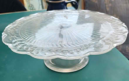Photo of free Glass cake plate on stand (Drylaw EH4) #1
