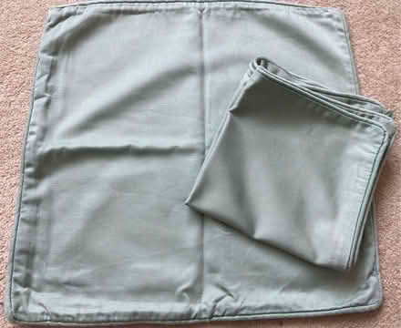 Photo of free 2 light green cushion covers (Haywards Heath RH16) #1