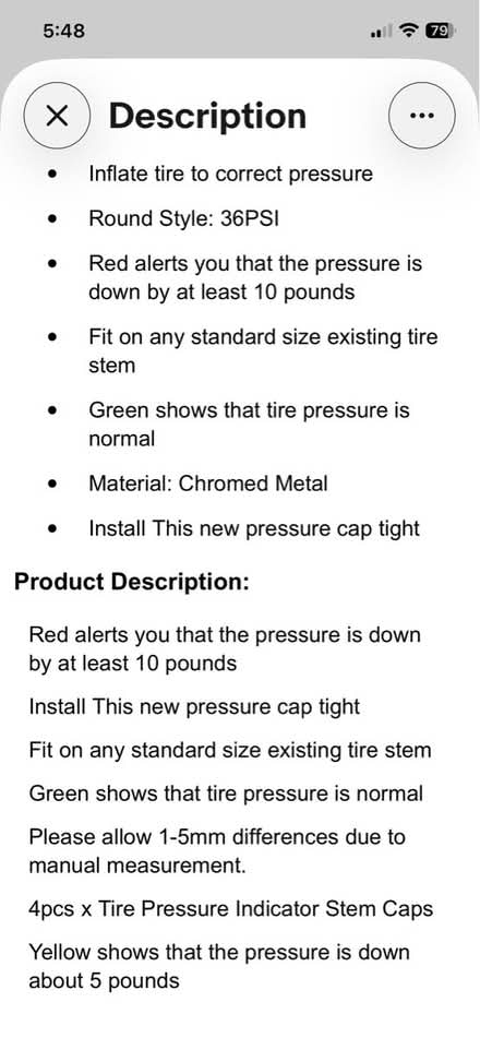 Photo of free Tyre pressure indicators x20 (Clayton brook PR5 8) #4