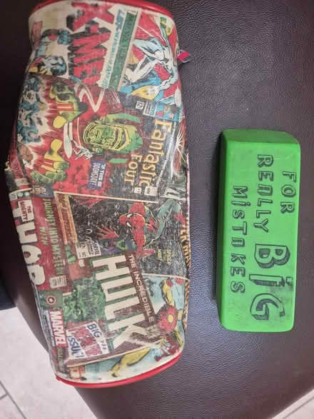 Photo of free Fantastic four pencil case & eraser (Friern Barnet N11) #1