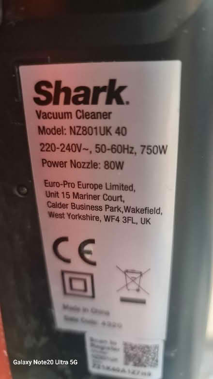 Photo of free Shark vacuum (Foxwood YO24) #3