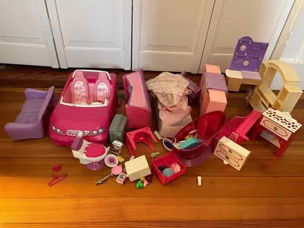 Photo of free Barbie dolls with clothes/furniture (Brookline) #1