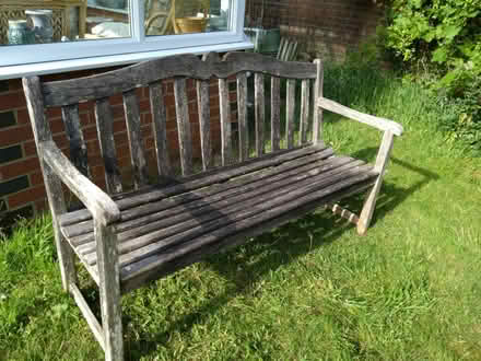Photo of free Solid wood garden bench (Petersfield) #1