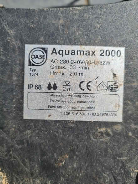 Photo of free Pond Pumps (Hayes BR2) #2