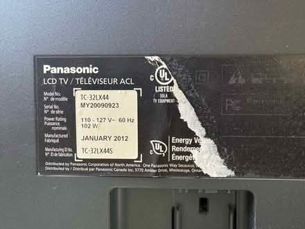 Photo of free Panasonic 32” flatscreen LCD TV (Lafayette) #2