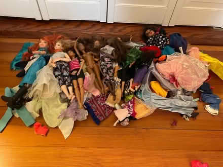 Photo of free Barbie dolls with clothes/furniture (Brookline) #4