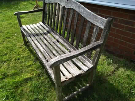 Photo of free Solid wood garden bench (Petersfield) #2