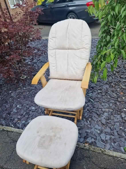Photo of free Gliding chair for nursing/relaxing with footstool (Up Hatherley GL51) #1