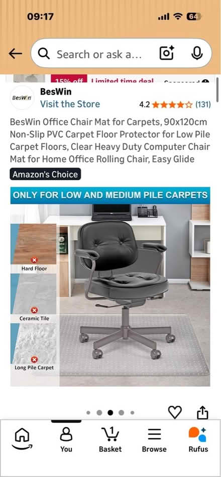 Photo of free Floor protector for carpets - used (Belle Vale L25) #1