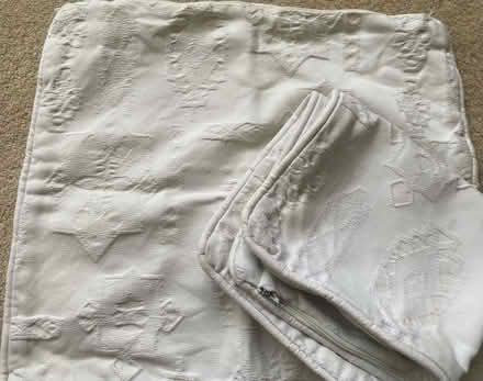 Photo of free 2 off-white, matching cushion covers (Haywards Heath RH16) #1