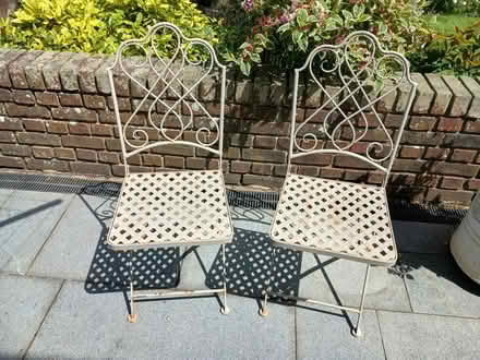 Photo of free Metal folding chairs x2 (Chichester, Summersdale) #1