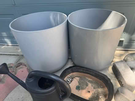 Photo of free XL gray pots (Lafayette) #1
